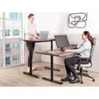 Beliani Electric Adjustable Standing Desk DESTINAS Brown/ Black 120 cm 72 cm