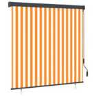 vidaXL Outdoor Roller Blind 160x250 cm White and Orange