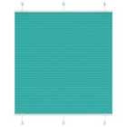 vidaXL Pleated Blind Petrol Green 120x100 cm Fabric Width 119.4 cm Polyester