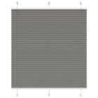 vidaXL Pleated Blind Anthracite 120x150 cm Fabric Width 119.4 cm Polyester