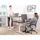 Beliani Electric Adjustable Standing Desk DESTINES Black/ White 180 cm 80 cm