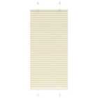 vidaXL Pleated Blind Cream 60x150 cm Fabric Width 59.4 cm Polyester