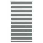 vidaXL Zebra Blind Dark Grey 85x100 cm Fabric Width 80.9 cm Polyester