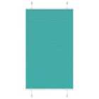 vidaXL Pleated Blind Petrol Green 80x100 cm Fabric Width 79.4 cm Polyester