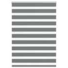 vidaXL Zebra Blind Dark Grey 115x100 cm Fabric Width 110.9 cm Polyester