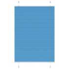 vidaXL Pleated Blind Blue 100x100 cm Fabric Width 99.4 cm Polyester