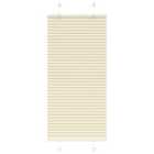 vidaXL Pleated Blind Cream 65x100 cm Fabric Width 64.4 cm Polyester