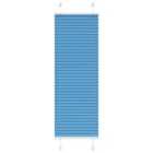 vidaXL Pleated Blind Blue 40x100 cm Fabric Width 39.4 cm Polyester