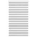 vidaXL Zebra Blind Light Grey 135x200 cm Fabric Width 130.9 cm Polyester