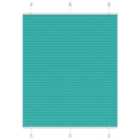 vidaXL Pleated Blind Petrol Green 105x100 cm Fabric Width 104.4 cm Polyester