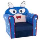 Costway Kids Armchair With Soft Cushion And Cute Pattern-blue