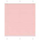 vidaXL Pleated Blind Pink 115x150 cm Fabric Width 114.4 cm Polyester