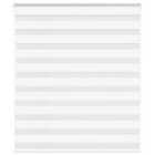 vidaXL Zebra Blind White 120x150 cm Fabric Width 115.9 cm Polyester