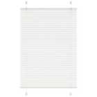 vidaXL Pleated Blind White 85x100 cm Fabric Width 84.4 cm Polyester