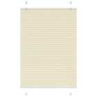 vidaXL Pleated Blind Cream 90x100 cm Fabric Width 89.4 cm Polyester