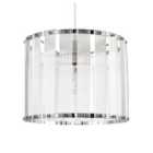 Happy Homewares Designer Pendant Light Shade with Rippled Acrylic Transparent Columns