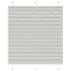 vidaXL Pleated Blind Light Grey 115x100 cm Fabric Width 114.4 cm Polyester