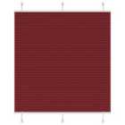 vidaXL Pleated Blind Bordeaux Red 115x100 cm Fabric Width 114.4 cm Polyester