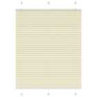 vidaXL Pleated Blind Cream 110x100 cm Fabric Width 109.4 cm Polyester