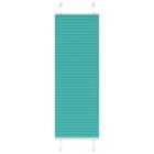 vidaXL Pleated Blind Petrol Green 45x150 cm Fabric Width 44.4 cm Polyester