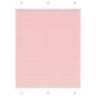 vidaXL Pleated Blind Pink 110x100 cm Fabric Width 109.4 cm Polyester