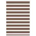 vidaXL Zebra Blind Brown 95x150 cm Fabric Width 90.9 cm Polyester