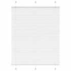 vidaXL Pleated Blind White 110x150 cm Fabric Width 109.4 cm Polyester