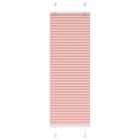 vidaXL Pleated Blind Pink 45x150 cm Fabric Width 44.4 cm Polyester