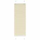 vidaXL Pleated Blind Cream 50x100 cm Fabric Width 49.4 cm Polyester
