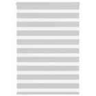 vidaXL Zebra Blind Light Grey 115x100 cm Fabric Width 110.9 cm Polyester