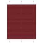 vidaXL Pleated Blind Bordeaux Red 110x100 cm Fabric Width 109.4 cm Polyester