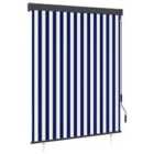 vidaXL Outdoor Roller Blind 140x250 cm Blue and White