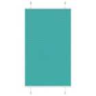 vidaXL Pleated Blind Petrol Green 75x150 cm Fabric Width 74.4 cm Polyester