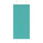 vidaXL Pleated Blind Petrol Green 65x100 cm Fabric Width 64.4 cm Polyester