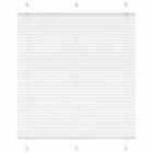 vidaXL Pleated Blind White 115x150 cm Fabric Width 114.4 cm Polyester