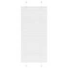 vidaXL Pleated Blind White 60x150 cm Fabric Width 59.4 cm Polyester