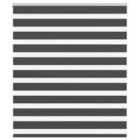 vidaXL Zebra Blind Black 125x150 cm Fabric Width 120.9 cm Polyester