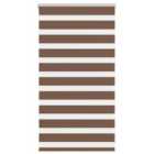 vidaXL Zebra Blind Brown 90x100 cm Fabric Width 85.9 cm Polyester