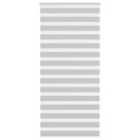 vidaXL Zebra Blind Light Grey 110x200 cm Fabric Width 105.9 cm Polyester