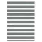 vidaXL Zebra Blind Dark Grey 100x150 cm Fabric Width 95.9 cm Polyester
