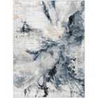 Livabliss Emma Abstract Modern Marble Dark Blue Area Rug (120 x 170 cm)