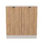 Welcome Furniture Ltd Bora 2 Door Cabinet in Gold Craft Oak & Kashmir - Ready Assembled