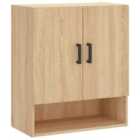 vidaXL Wall Cabinet Sonoma Oak 60x31x70 cm Engineered Wood