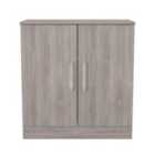 Welcome Furniture Ltd Worcester 2 Door Cabinet in Grey Oak - Ready Assembled