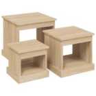 vidaXL Nesting Tables 3 pcs Sonoma Oak Engineered Wood