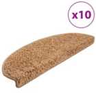 Vidaxl Stair Mats 10 Pcs 65X21X4 Cm Beige