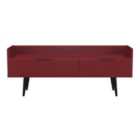 Welcome Furniture Ltd Hong Kong 2 Drawer TV Console Unit in Red Matt - Ready Assembled