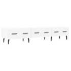 vidaXL Wall-mounted TV Cabinets 2 pcs White Engineered Wood