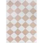 Livabliss Ghislaine Machine Washable Modern Boho Diamond Light Brown Area Rug (200 x 275 cm)