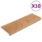 Vidaxl Stair Mats 10 Pcs 65X21X4 Cm Beige